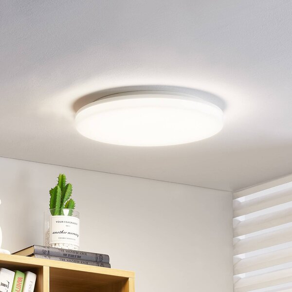 PRIOS Prios Artin LED stropní světlo senzor kulaté 33 cm, Bílá / opál, Koupelna, Plast, Moderní