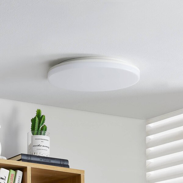 PRIOS Prios Artin LED stropní světlo senzor kulaté 33 cm, Bílá / opál, Koupelna, Plast, Moderní