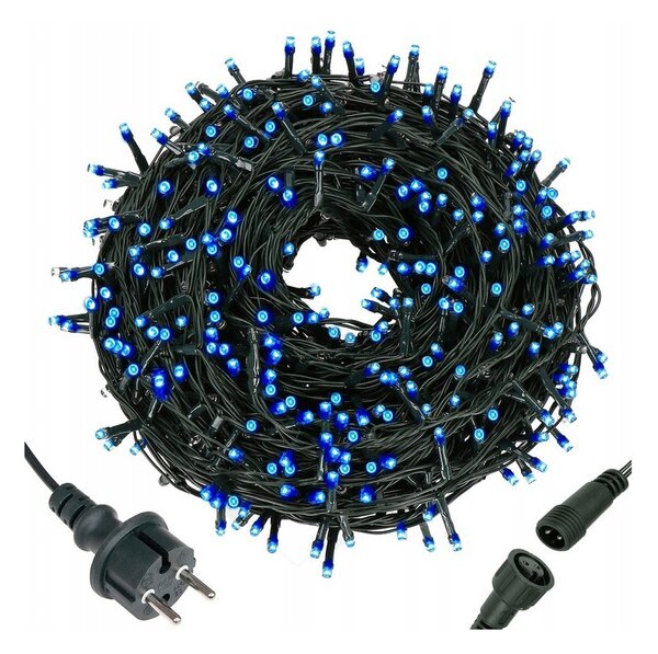 LED světelný řetěz - 41,5m, 500LED, IP44, modrá