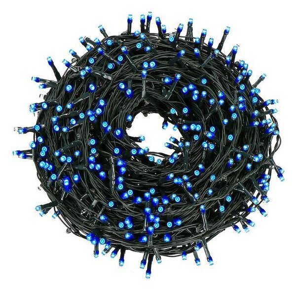 LED světelný řetěz - 41,5m, 500LED, IP44, modrá