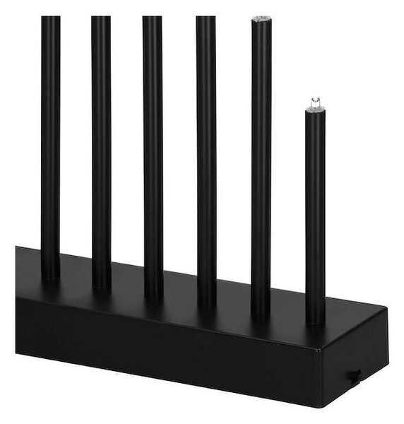 LED vánoční svícen - 9 svíček, 27cm, 3xAA, černý