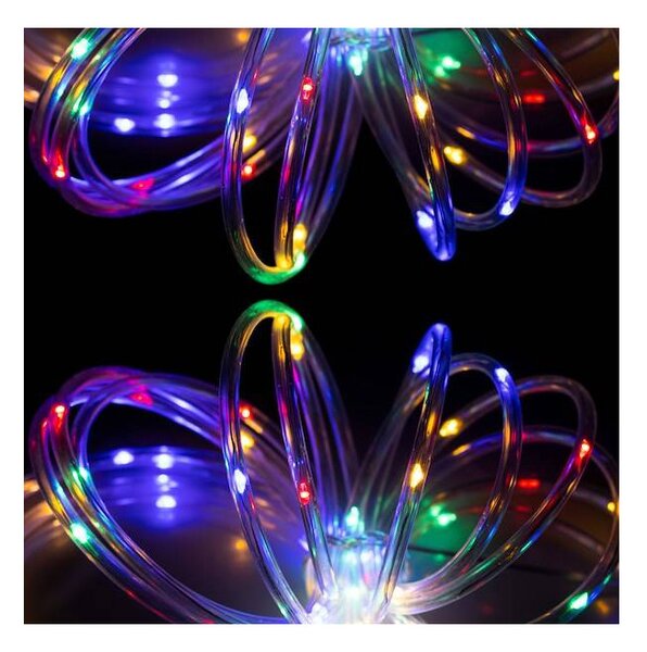 LED světelná hadice - 5m, 50LED, 8 funkcí, 3xAA, IP44, multicolor