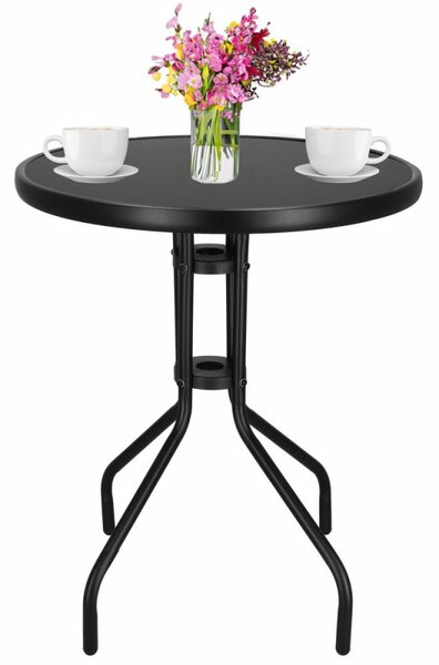 Zahradní stolek 60 cm SPRINGOS BISTRO GF0082 černý