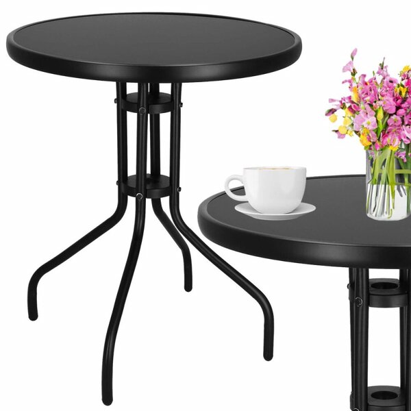 Zahradní stolek 60 cm SPRINGOS BISTRO GF0082 černý