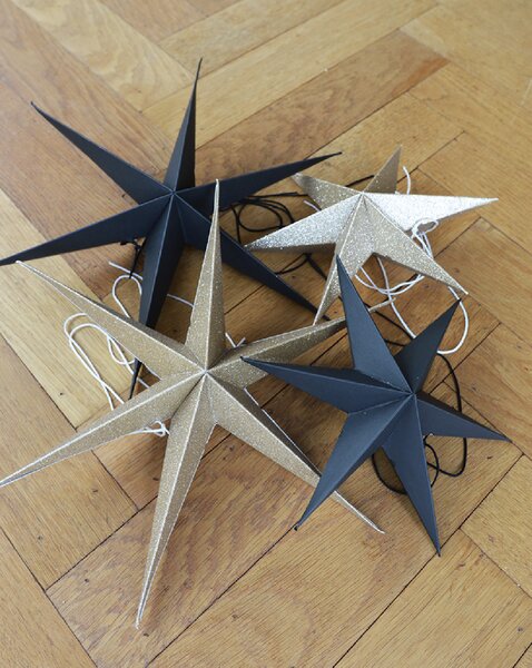 Noordliving Šesticípá hvězda Xmas Black - 12 cm NL149