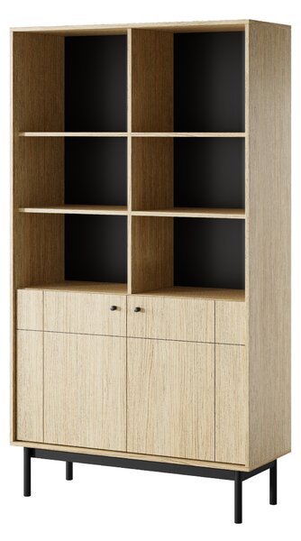 Piaski Regál/knihovna Japandi R104 Barva: Dub Linea
