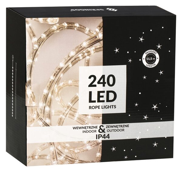 LED světelná hadice - 10m, 240LED, 8 funkcí, IP44, modrá