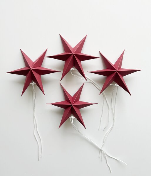 Noordliving Šesticípá hvězda Xmas Wine Red - 12 cm NL151