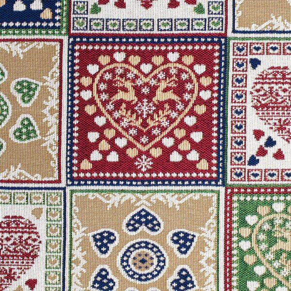 Povlak MOTIV srdce patch pestrá 40 x 40 cm