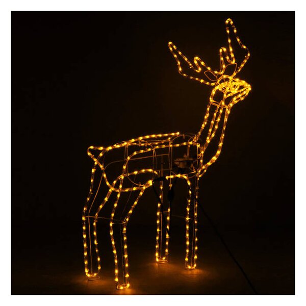 LED Sob s pohyblivou hlavou - 115cm, 288LED, IP44, motorek, teplá bílá
