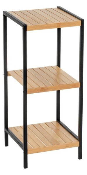 Bambusový regál v černo-přírodní barvě 30x70 cm – Casa Selección