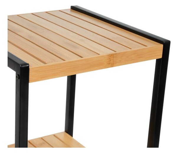 Bambusový regál v černo-přírodní barvě 30x70 cm – Casa Selección