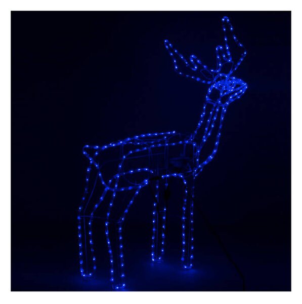 LED Sob s pohyblivou hlavou - 115cm, 288LED, IP44, motorek, modrá