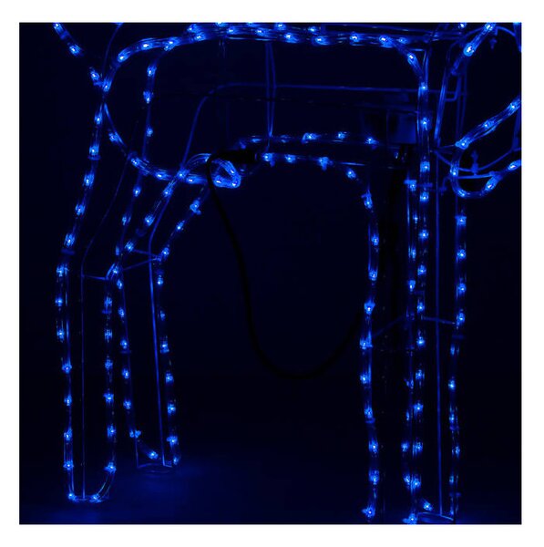 LED Sob s pohyblivou hlavou - 115cm, 288LED, IP44, motorek, modrá