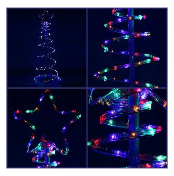 LED Vánoční stromek - 135cm, 192LED, IP44, multicolor