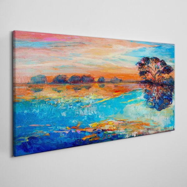 Obraz na plátně Obraz na plátně Vodní strom Sunset