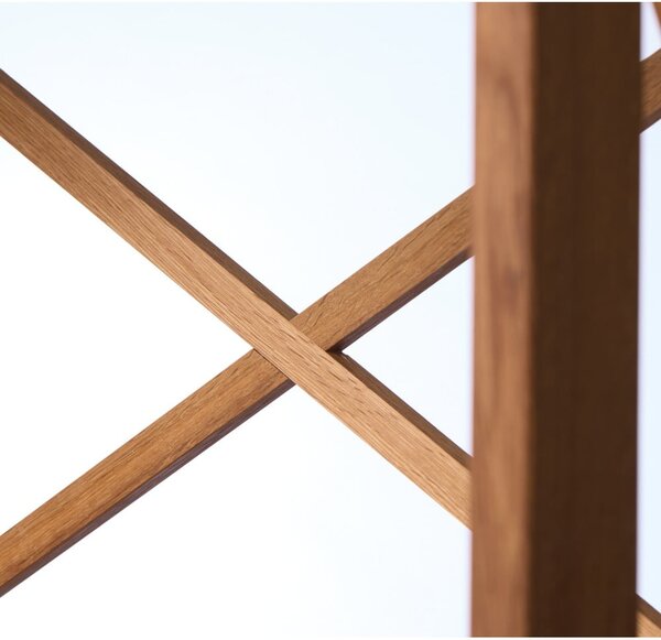 Regál z dubového dřeva v přírodní barvě 70x198 cm X-Shelf – Unique Furniture