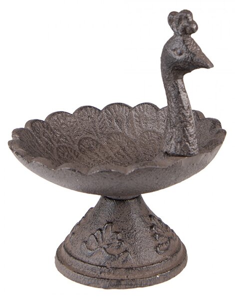 Litinové pítko pro ptáčky "Páv" - 16 cm