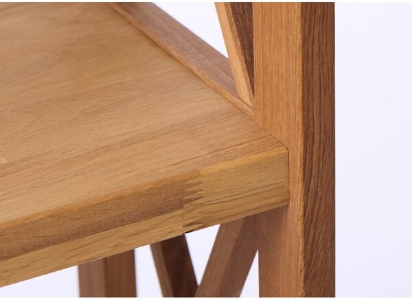 Regál z dubového dřeva v přírodní barvě 70x198 cm X-Shelf – Unique Furniture