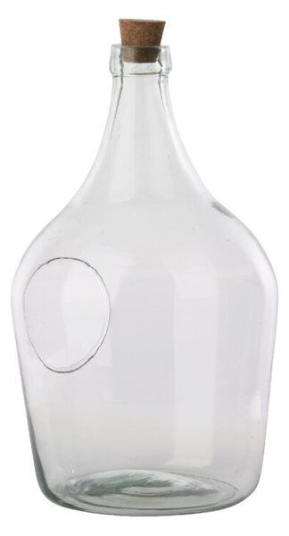 Skleněné terárium demižon otevřený z recyklovaného skla, 5l