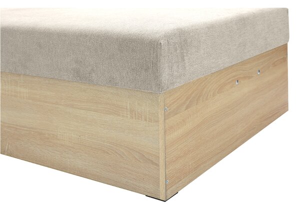 Jednolůžková postel (válenda) 85 cm Idona (hnědošedá) (s roštem a matrací) (s úl. prostorem)