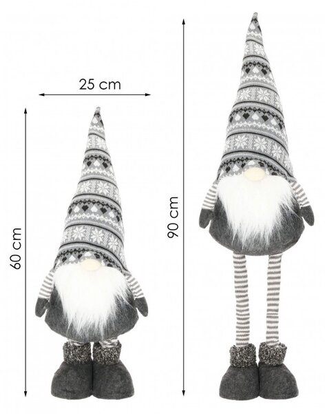 Skřítek GNOM se zimní čepicí 86 cm