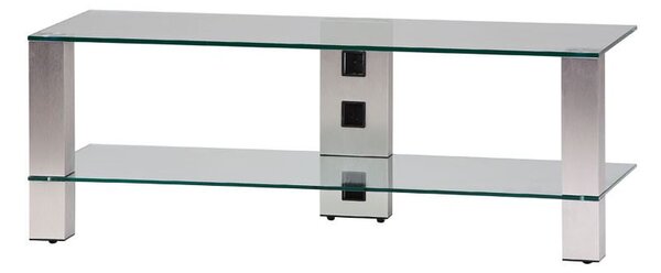 Televizní stolek SONOROUS PL 3410 (čiré sklo + nerez alu)