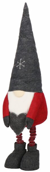 Skřítek GNOM se srdcem v dlaních, nastavitelný 80-125 cm