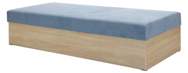 Jednolůžková postel (válenda) 85 cm Idona (světlomodrá) (s roštem a matrací) (s úl. prostorem). 1098590