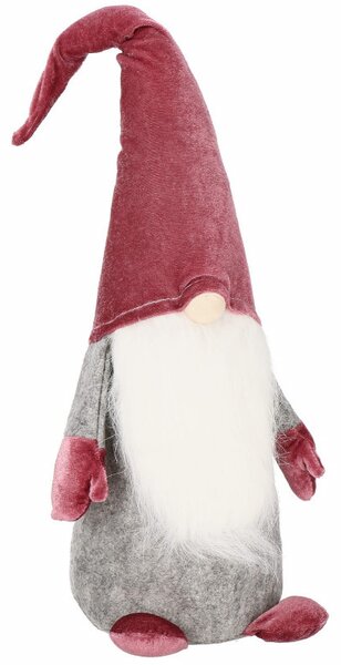 Skřítek GNOM s vínovou čepicí 55 cm
