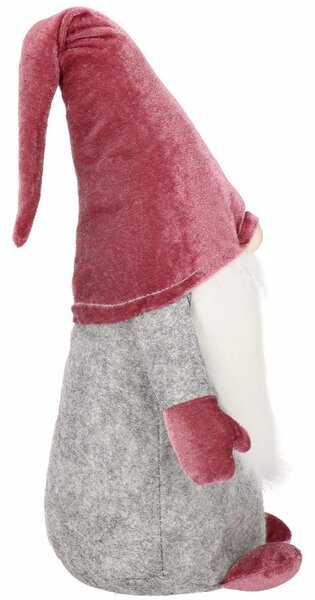 Skřítek GNOM s vínovou čepicí 55 cm