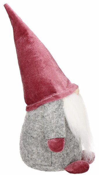 Skřítek GNOM s vínovou čepicí 27 cm