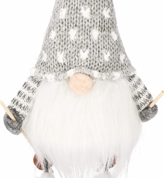 Skřítek GNOM na lyžích 33 cm