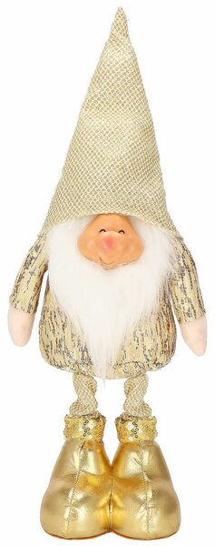 Skřítek GNOM s frňákem 50 cm, zlatý