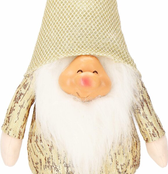 Skřítek GNOM s frňákem 50 cm, zlatý