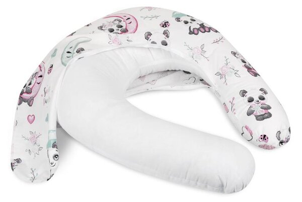 Bellatex Kojicí polštář s povlakem na zip po obvodu 180 cm Medvídek panda