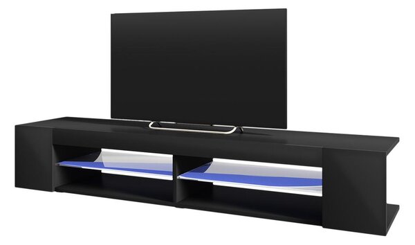 TV skříňka/stolek Monty 180 (s osvětlením) (černá)