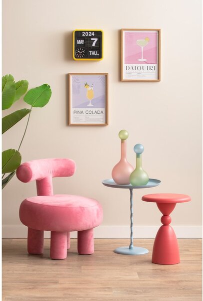 Kovový kulatý odkládací stolek ø 40 cm Zig Zag – Leitmotiv