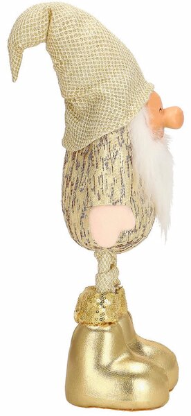 Skřítek GNOM s frňákem 50 cm, zlatý