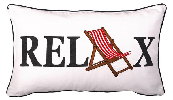 Povlak SMART COLOR relax bíločernočervená 30 x 50 cm