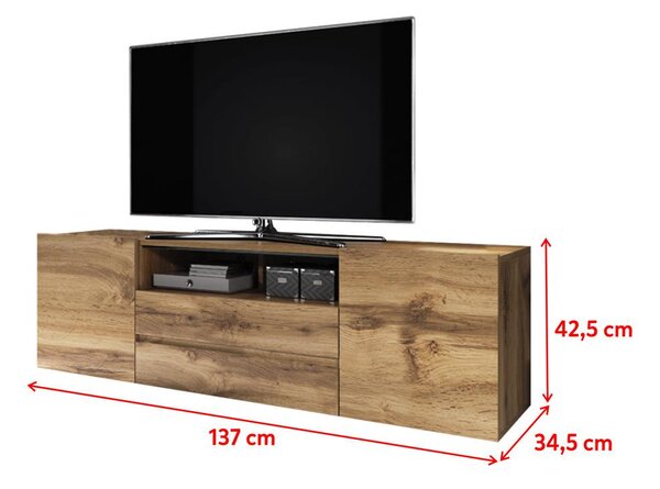 TV skříňka/stolek Boss (černá). Akce -14%