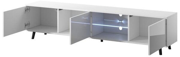 TV skříňka/stolek Gal (s osvětlením) (bílá)
