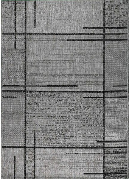 Vopi | Kusový koberec Level 20516 silver/black - 60 x 110 cm