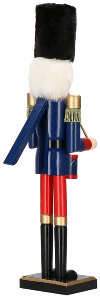 Louskáček - Voják s bubínkem 61 cm, modro-červený