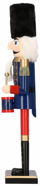 Louskáček - Voják s bubínkem 61 cm, modro-červený