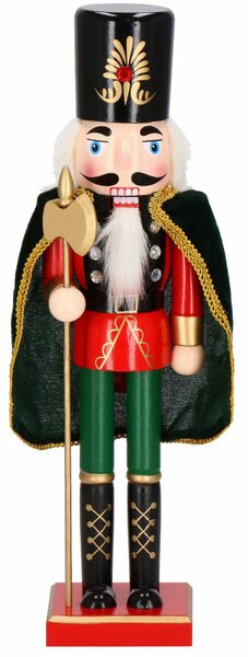 Louskáček - Voják s kopím 38 cm, červeno-zelený