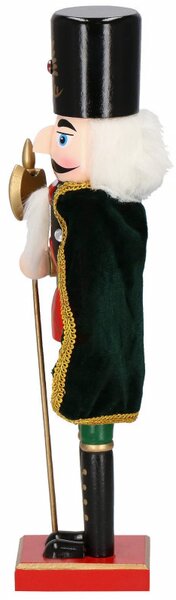 Louskáček - Voják s kopím 38 cm, červeno-zelený