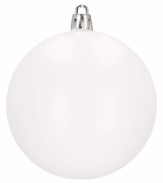 Vánoční baňky bílé - 8cm, sada 20ks