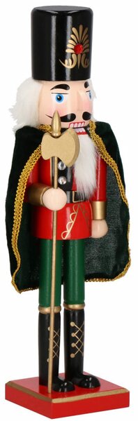 Louskáček - Voják s kopím 38 cm, červeno-zelený
