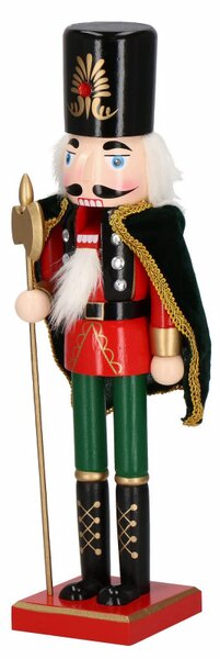 Louskáček - Voják s kopím 38 cm, červeno-zelený